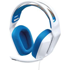 imageLogitech G335 Wired Gaming Headset with Flip to Mute Microphone 35mm Audio Jack Memory Foam Earpads Lightweight  BlackWhite