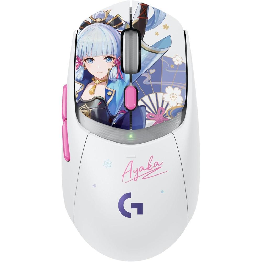 imageLogitech G309 Lightspeed Wireless Gaming Mouse Lightweight LIGHTFORCE Hybrid Switches Hero 25K Sensor 86g ampamp 300 hr Battery Life with AA Battery 6 Programmable Buttons PC ampamp Mac  BlackGenshin Impact Limited Edition