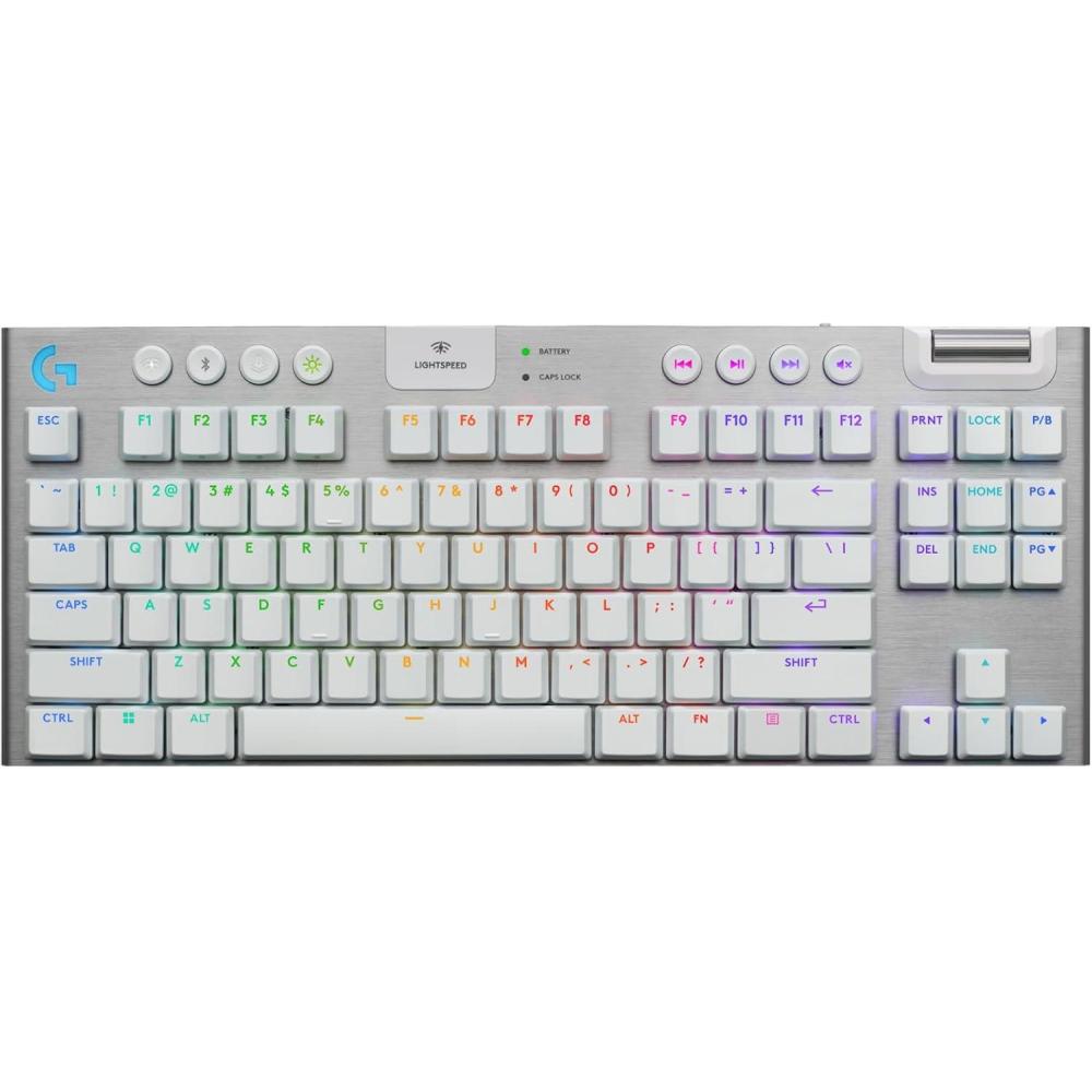 imageLogitech G915 X Lightspeed TKL Wireless Mechanical Gaming Keyboard DoubleShot PBT Keycaps Fully Programmable Keys RGB Backlit MacPC Gaming Keyboards Aluminum Finish GL Tactile Switches White