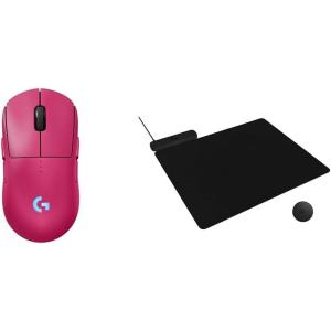 imageLogitech G PRO 2 Lightspeed Wireless Gaming Mouse Right or LeftHanded Mouse with up to 4 Customizable and Switchable Magnetic Side Buttons 44K DPI Sensor USBC Charging for PCMac  WhiteMagenta