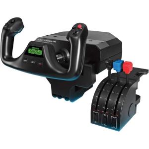 imageLogitech G PRO Flight Yoke System Professional Simulation Yoke and Throttle Quadrant 3 Modes 75 Programmable Controls Configurable Knobs Steel Shaft USB PC  Black