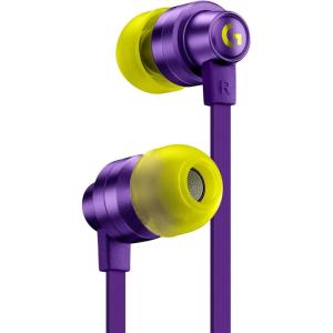 imageLogitech G333 Gaming Earphones with Dual Audio Drivers inline mic and Volume Control Compatible with PCPSXboxNintendoMobile with 35mm Aux or USBC Port  BlackPurple