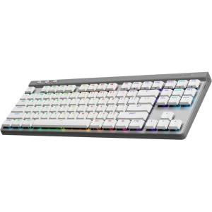 imageLogitech G515 Lightspeed TKL Low Profile Wireless Gaming Keyboard LIGHTSYNC RGB Thin Tenkeyless Design DoubleShot PBT Keycaps Linear Red Mechanical Switches  BlackWhite