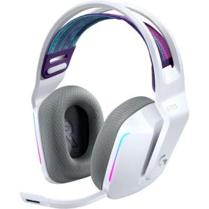 imageLogitech G733 Lightspeed Wireless Gaming Headset with Suspension Headband LIGHTSYNC RGB Blue VOCE mic Technology and PROG Audio Drivers Lightweight 29 Hour Battery Life 20m Range  BlackWhite
