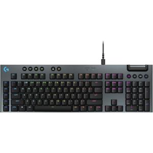 imageLogitech G915 X Wired Mechanical Gaming Keyboard DoubleShot PBT Keycaps Fully Programmable Keys RGB Backlit MacPC Gaming Keyboards Aluminum Finish GL Tactile Switches Black