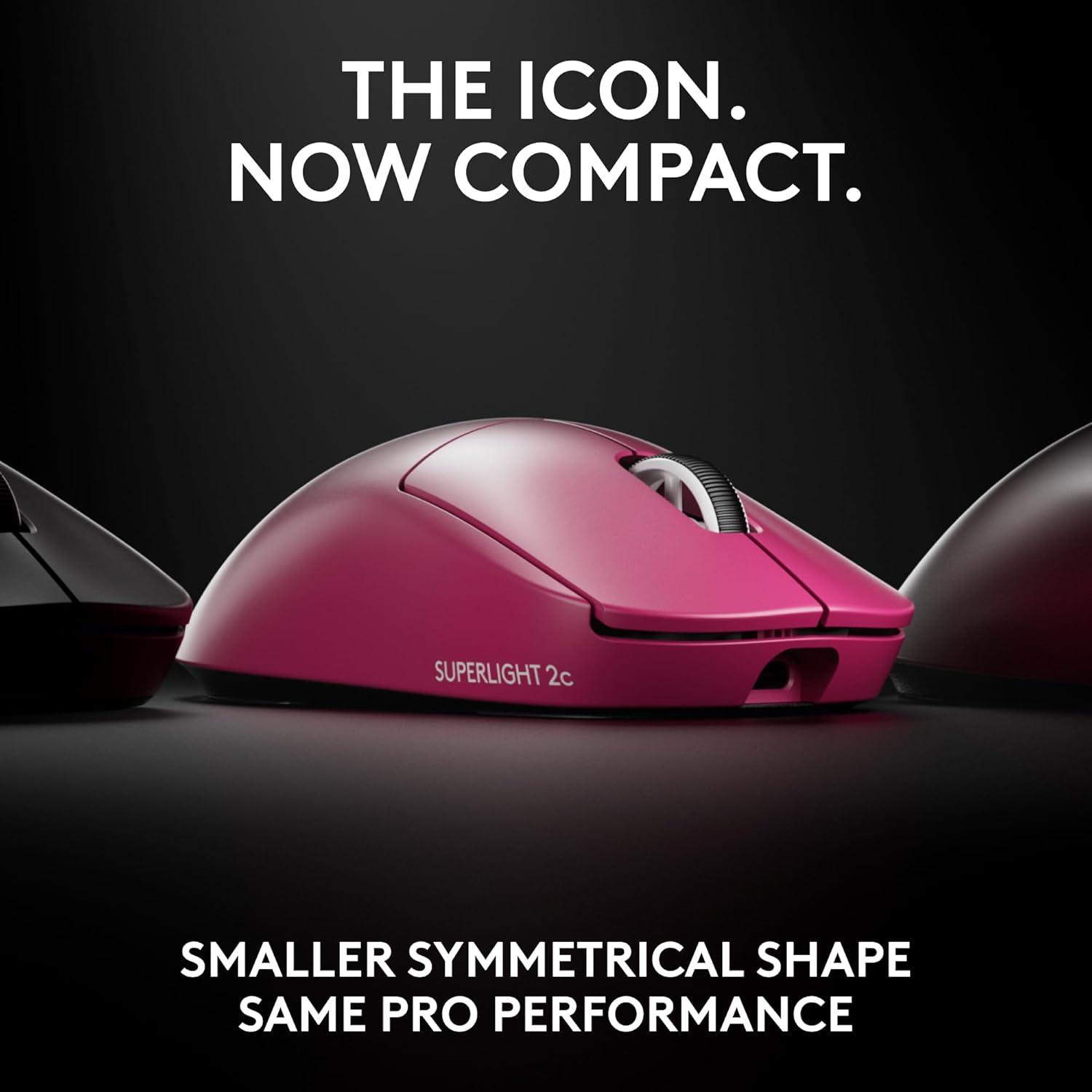 imageLogitech G PRO X Superlight 2c Wireless Gaming Mouse 51 g proGrade Compact Mouse with 5 programmable Buttons USBC Charging 44K DPI Sensor up to 8 kHz Polling for PCMac  BlackPink