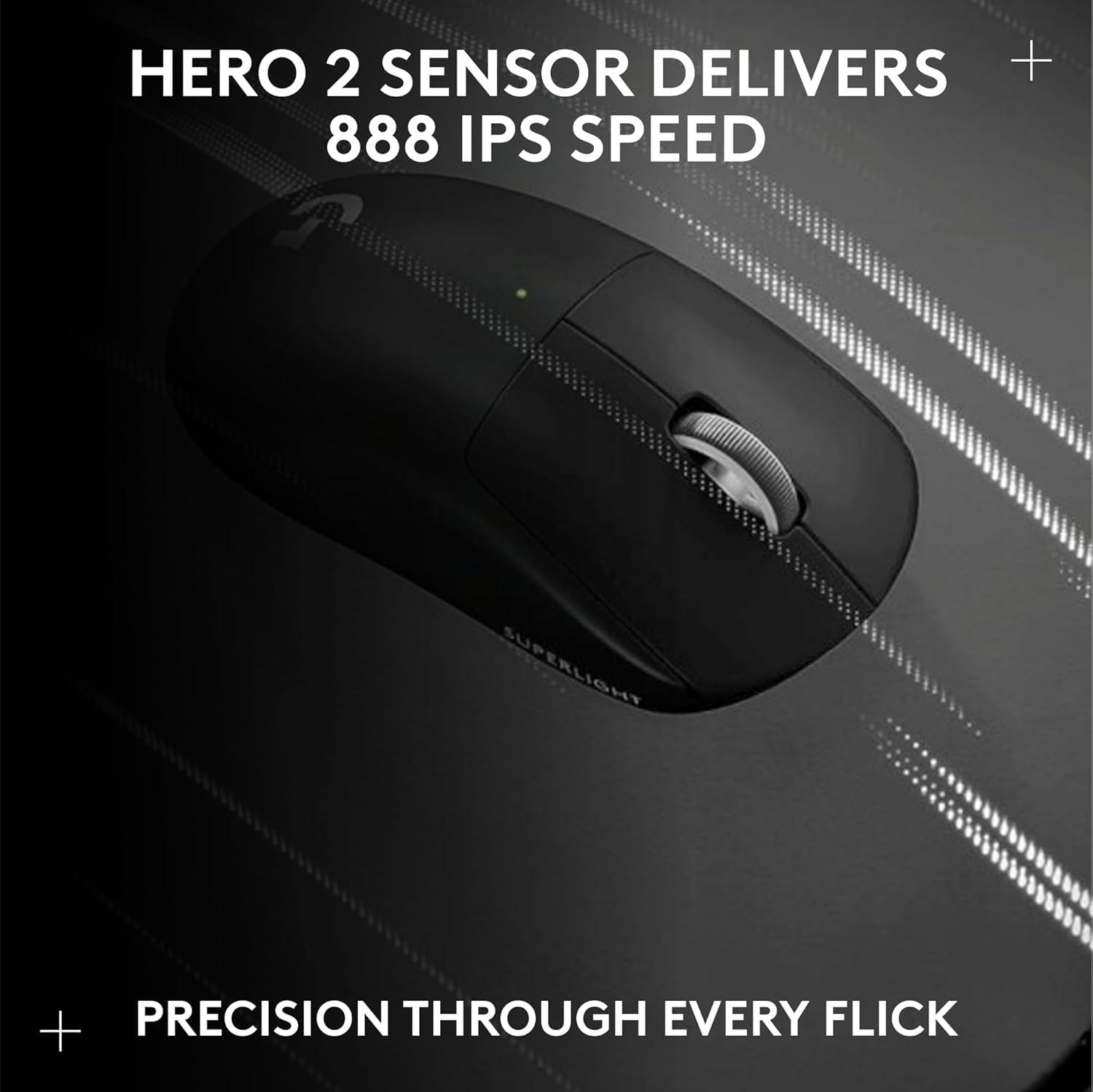 imageLogitech G PRO X Superlight 2c Wireless Gaming Mouse 51 g proGrade Compact Mouse with 5 programmable Buttons USBC Charging 44K DPI Sensor up to 8 kHz Polling for PCMac  BlackWhite