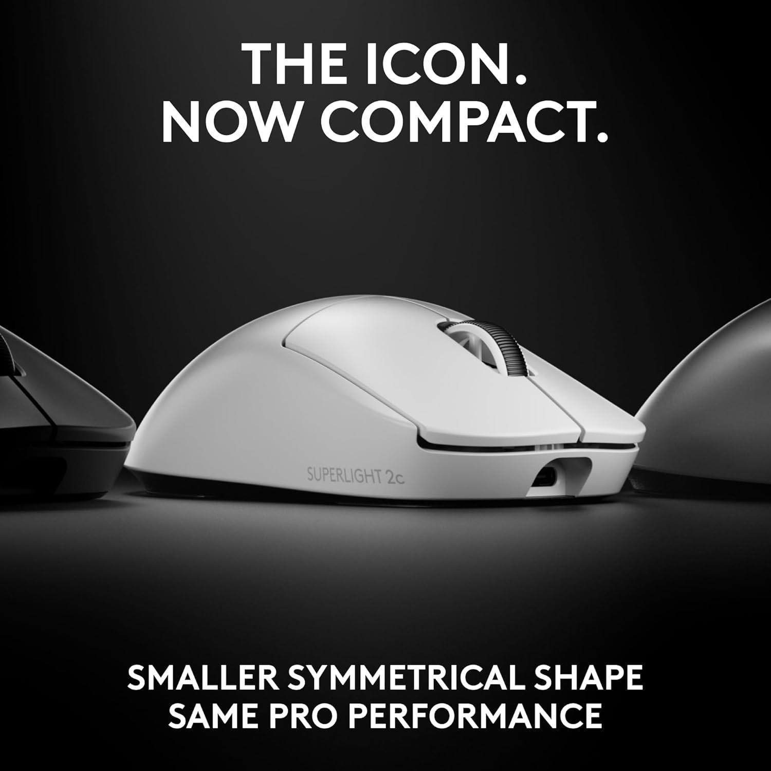 imageLogitech G PRO X Superlight 2c Wireless Gaming Mouse 51 g proGrade Compact Mouse with 5 programmable Buttons USBC Charging 44K DPI Sensor up to 8 kHz Polling for PCMac  BlackWhite