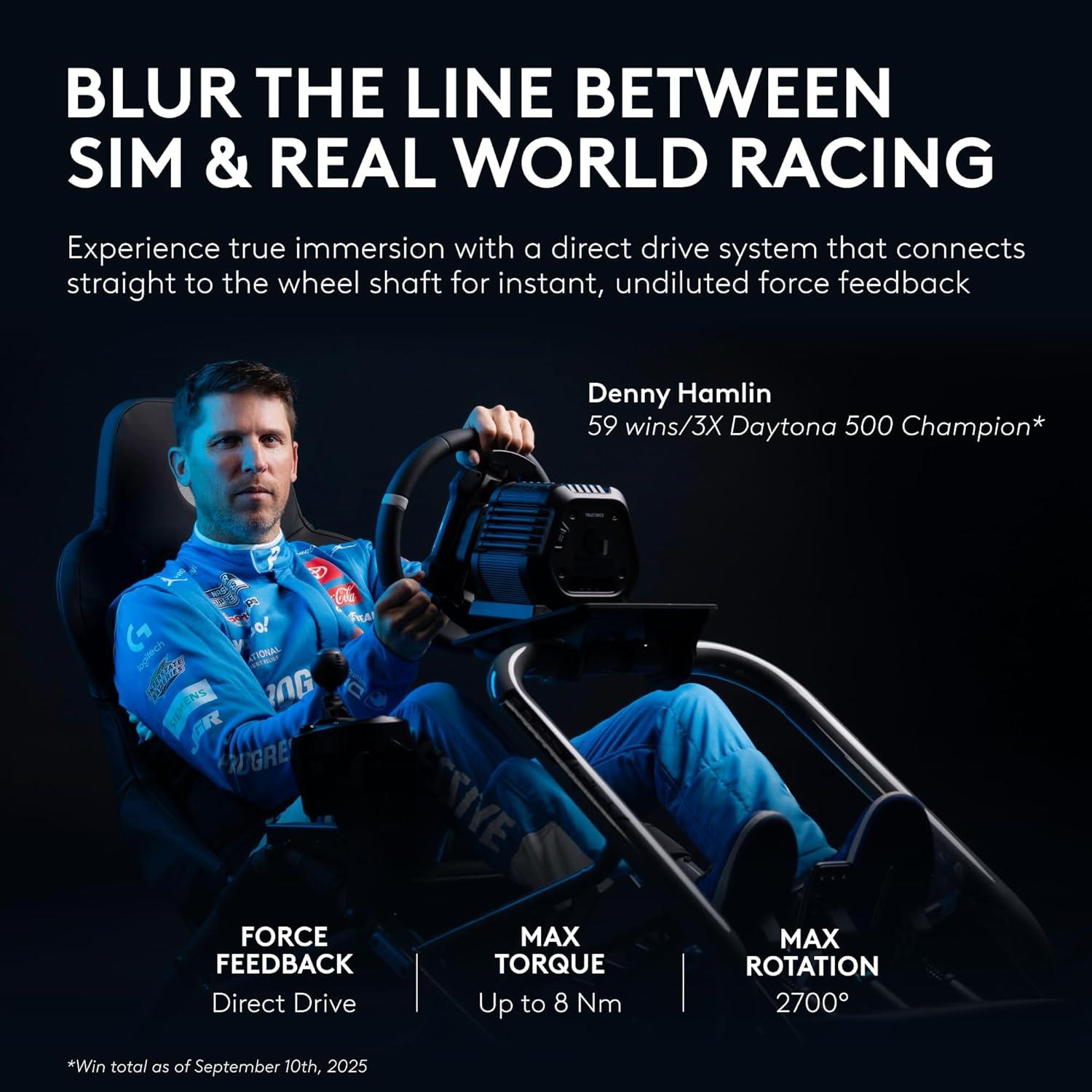 imageLogitech G RS50 System 3Piece Sim Racing Steering Wheel Setup  RS50 Wheel base with 8 Nm Direct Drive RS Wheel Hub with 13 Buttons and RS Round Wheel 11inch  For PS5PS4PC