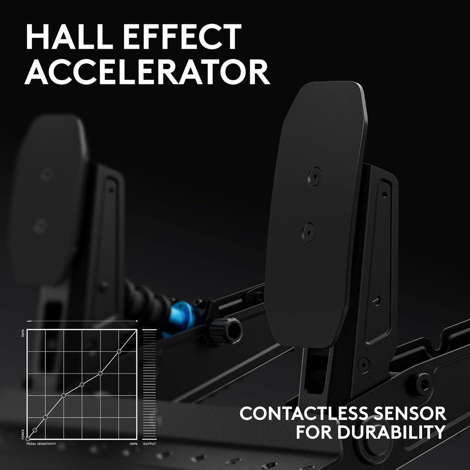 imageLogitech G RS Pedals  Sim Racing Pedals with 75 kg Load Cell Brake Adjustable Pedal Positions Modular Design Robust Extendable Steel Frame