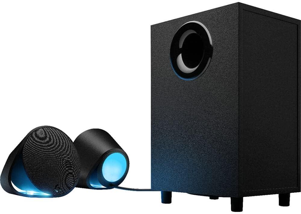 imageLogitech G560 PC Gaming Speaker System with 71 DTSX Ultra Surround Sound Game based LIGHTSYNC RGB Two Speakers and Subwoofer Bluetooth USB Immersive Gaming Experience  BlackSpeakers