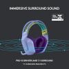 imageLogitech G733 Lightspeed RGB Wireless Gaming Headset with Suspension Headband Kamisato Ayaka Special Edition LIGHTSYNC RGB Blue Voce mic Technology and PROG Audio DriversLilac
