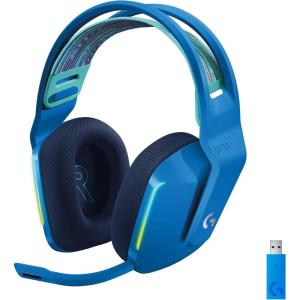 imageLogitech G733 Lightspeed RGB Wireless Gaming Headset with Suspension Headband Kamisato Ayaka Special Edition LIGHTSYNC RGB Blue Voce mic Technology and PROG Audio DriversBlue