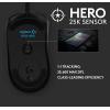 imageLogitech G403 Hero 25K Gaming Mouse Lightsync RGB Lightweight 87G10G Optional Braided Cable 25 600 DPI Rubber Side Grips BlackG403 Hero